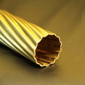 Tubo cordonato ottone